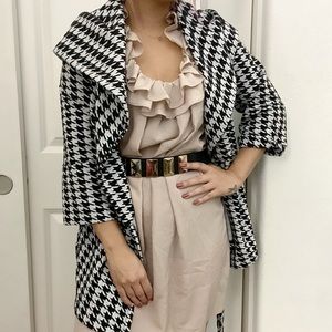 Houndstooth Hooded Jacket